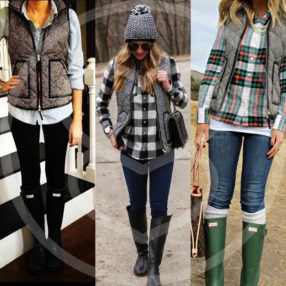 Classic Herringbone Print pocket Zip Up vest - Picture 3 of 8